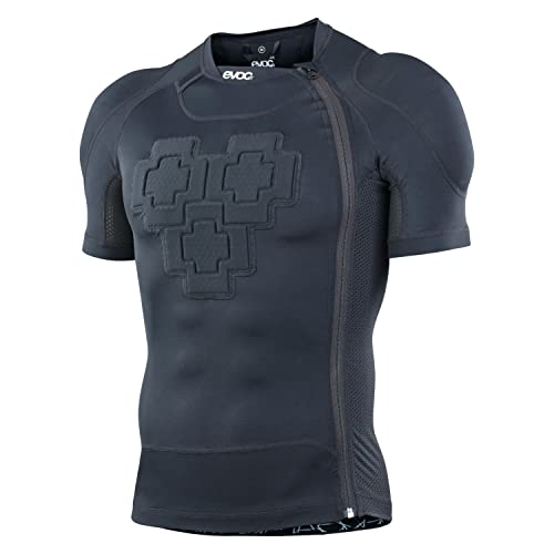 EVOC Protector Shirt Zip Protektorenshirt für Sportarten wie Ski, MTB & Snowboarding (atmungsaktive Schutzweste mit Rückenprotektor, umfassende Polsterung, Rucksackersatz, Größe: S), Schwarz von EVOC