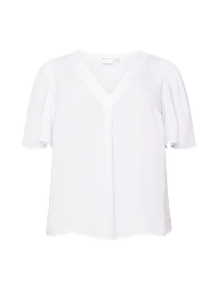 EVOKED Kurzarmbluse LUCIA (1-tlg) Drapiert/gerafft von EVOKED