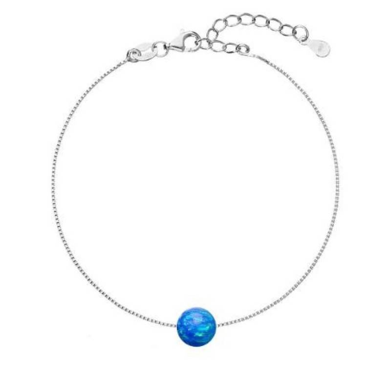 EVOLUTION Armband Charming bracelet with blue synthetic opal 13019.3 blue von EVOLUTION