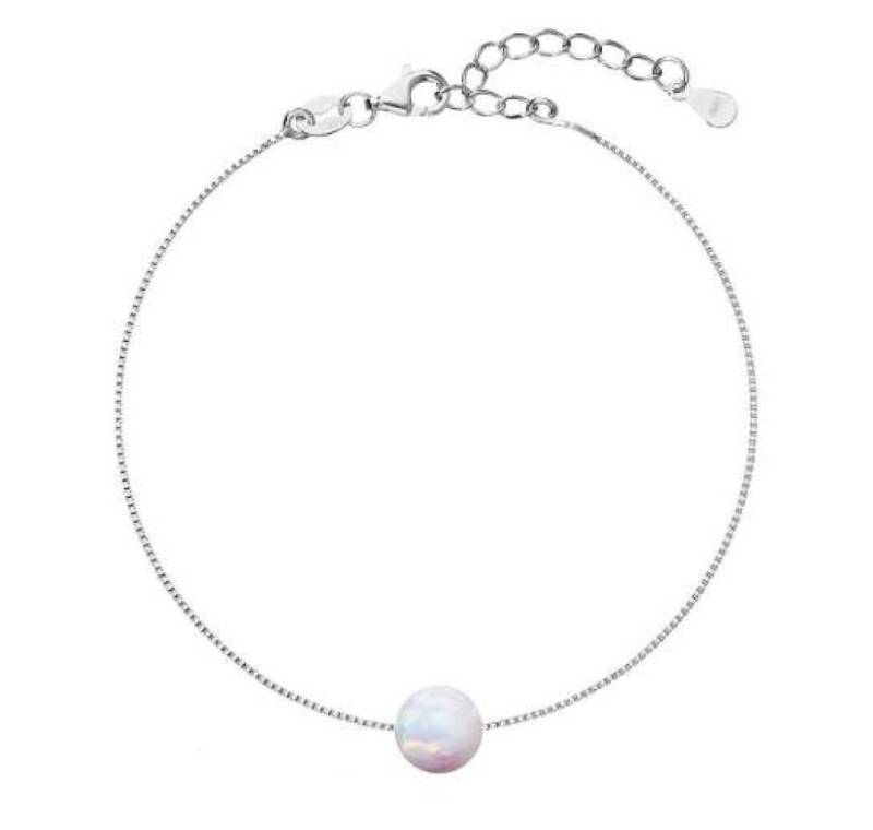 EVOLUTION Armband Charming bracelet with white synthetic opal 13019.1 von EVOLUTION