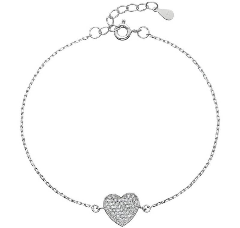 EVOLUTION Armband Enamored silver heart bracelet with zircons 13007.1 von EVOLUTION