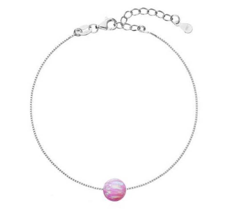 EVOLUTION Armband Gentle bracelet with pink synthetic opal 13019.3 pink von EVOLUTION