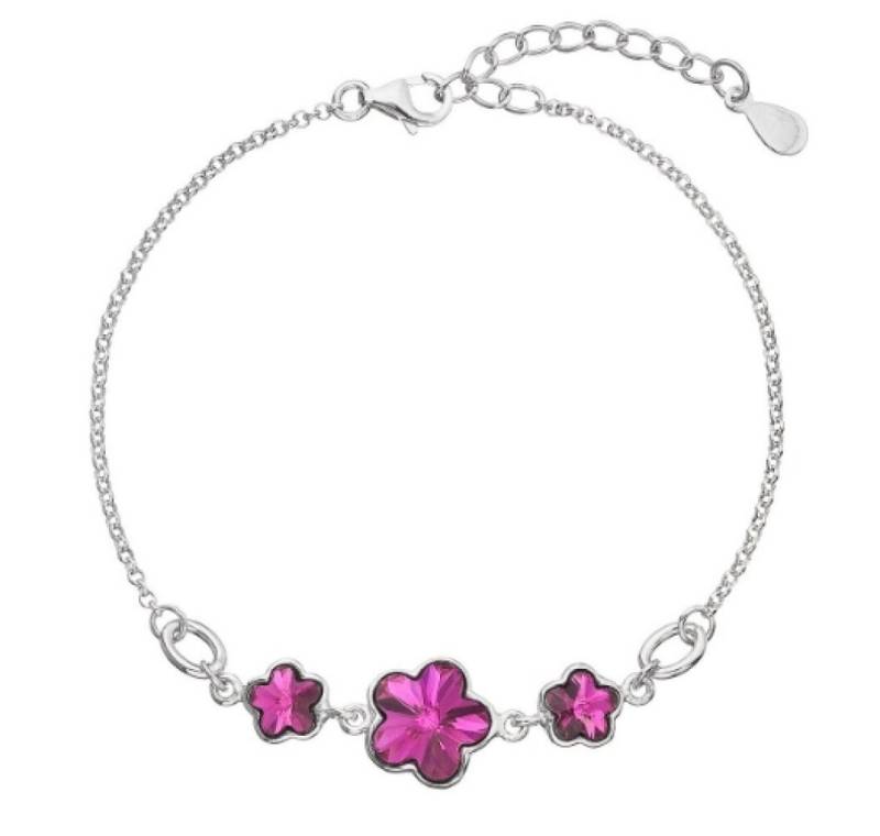 EVOLUTION Armband Silber Armband mit Swarovski Fuchsia Kristallen 33112.1 von EVOLUTION
