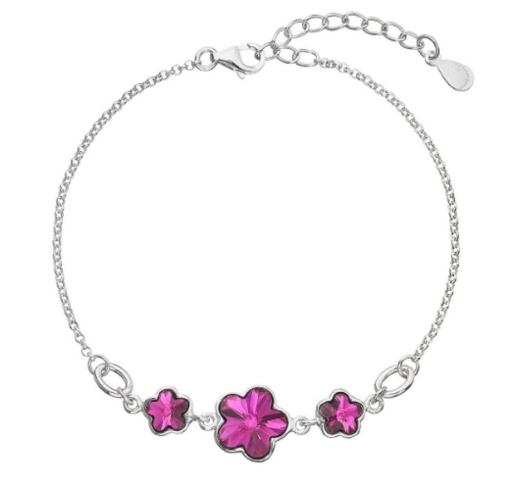 EVOLUTION Armband Silber Armband mit Swarovski Fuchsia Kristallen 33112.1 von EVOLUTION