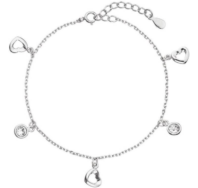 EVOLUTION Armband Silber Armband mit Swarovski Kristallen weißes Herz 33110.1 von EVOLUTION