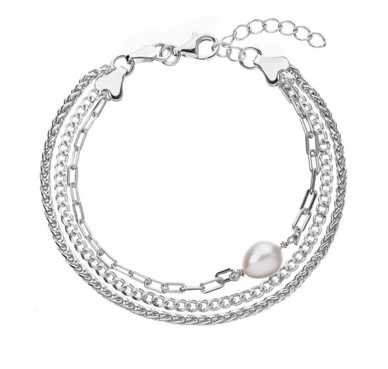 EVOLUTION Armband Silbernes Dreifach-Armband mit echter Pavona-Perle 23028.1 von EVOLUTION