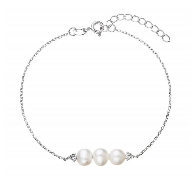 EVOLUTION Armband Zartes Silberarmband mit Flussperlen und Zirkonen 23018.1 von EVOLUTION