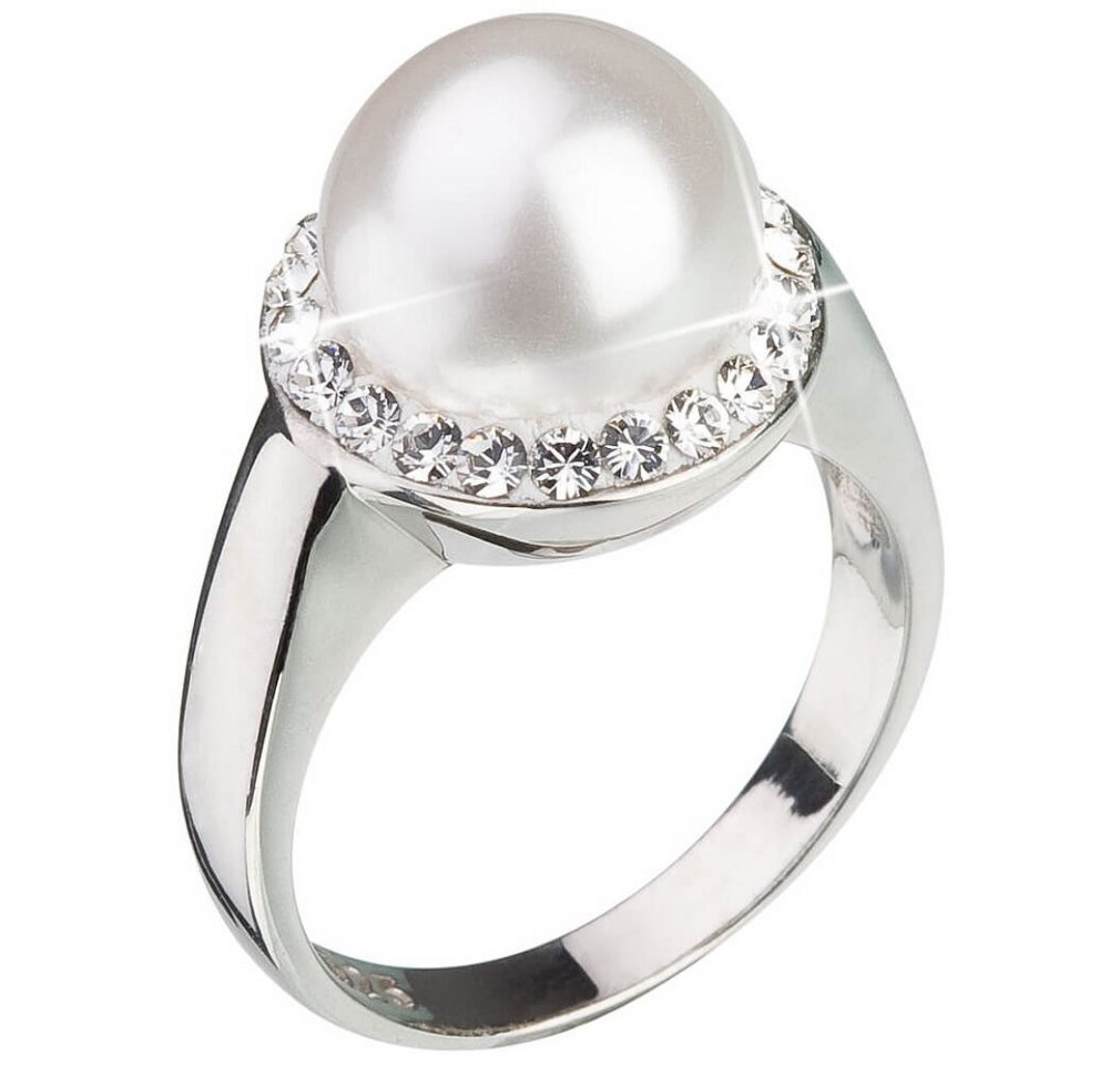 EVOLUTION Fingerring Silver pearl ring with Swarovski London Style 35021.1 - Circuit: 52 mm von EVOLUTION