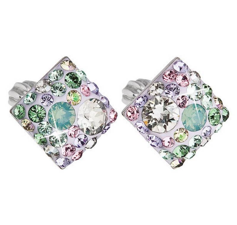EVOLUTION Ohrring-Set Gentle square earrings with crystals 31169.3 Sakura von EVOLUTION