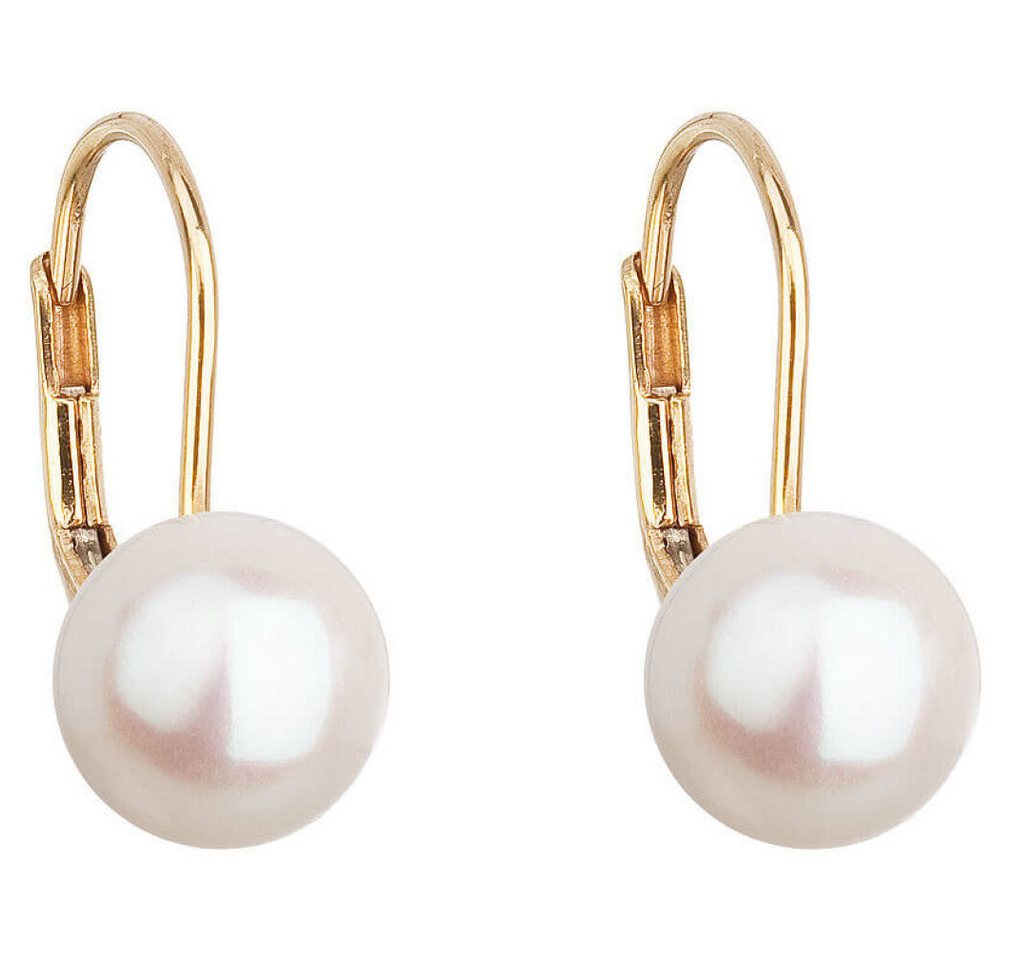 EVOLUTION Ohrring-Set Gold Pendant Earrings with True Pearls Pavon 921009.1 von EVOLUTION