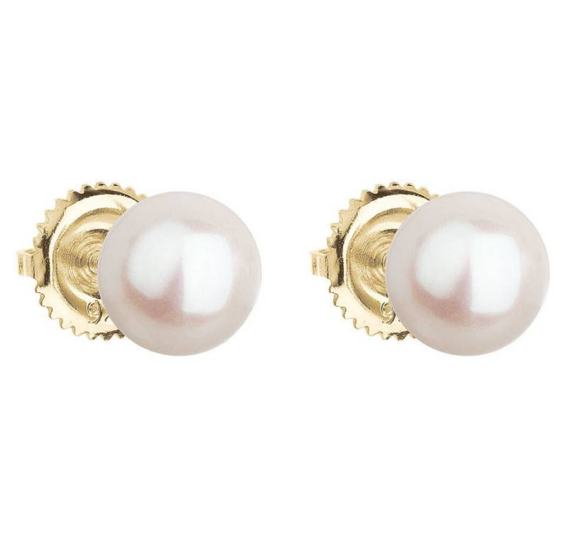 EVOLUTION Ohrring-Set Gold earrings peony with real pearls Pavon 921004.1 von EVOLUTION