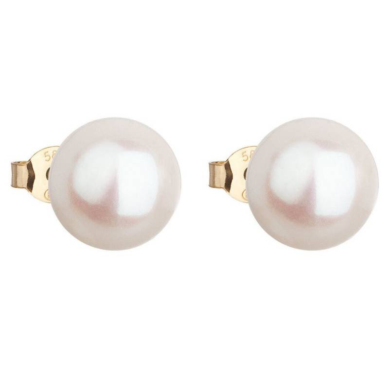 EVOLUTION Ohrring-Set Gold earrings peony with real pearls Pavon 921043.1 von EVOLUTION