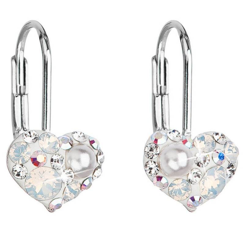 EVOLUTION Ohrring-Set Heart earrings with Swarovski 31125.9 white von EVOLUTION
