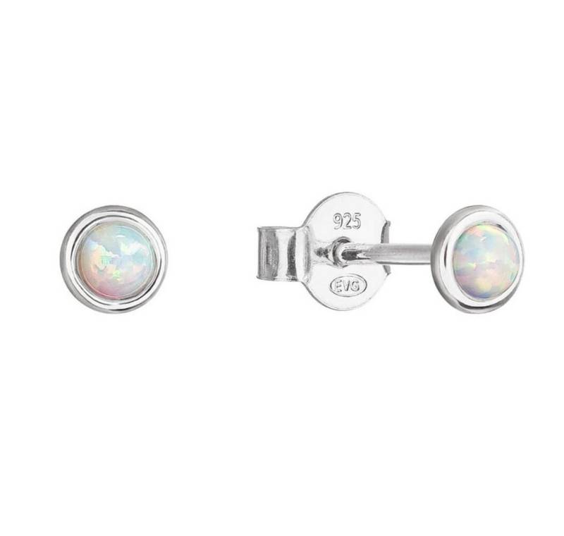 EVOLUTION Ohrring-Set Silberne Ohrringe mit weißen synthetischen Opalen 11338.1 von EVOLUTION