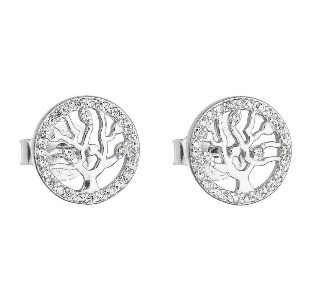 EVOLUTION Ohrring-Set Silver earrings Tree of life with zircons 11218.1 EVOLUTION Ohrring-Set Silver earrings Tree of life with zircons 11218.1 von EVOLUTION