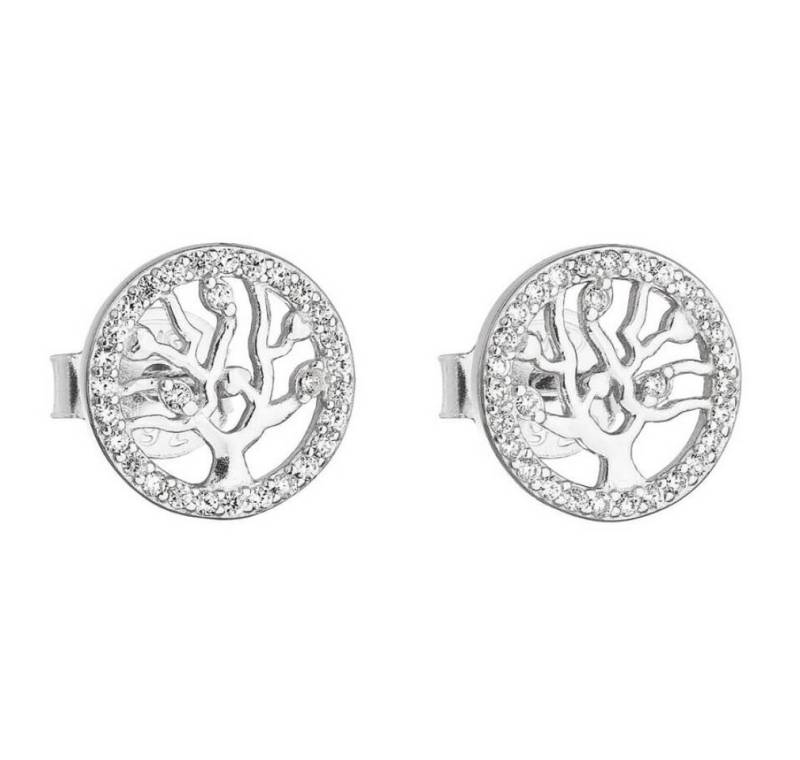 EVOLUTION Ohrring-Set Silver earrings Tree of life with zircons 11218.1 von EVOLUTION