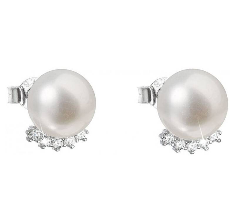 EVOLUTION Ohrring-Set Silver earrings peony with real pearls Pavon 21020.1 von EVOLUTION