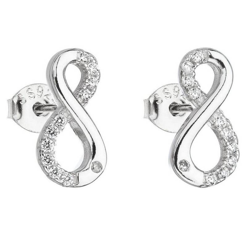 EVOLUTION Ohrring-Set Silver earrings with zircon white infinity 11017.1 von EVOLUTION