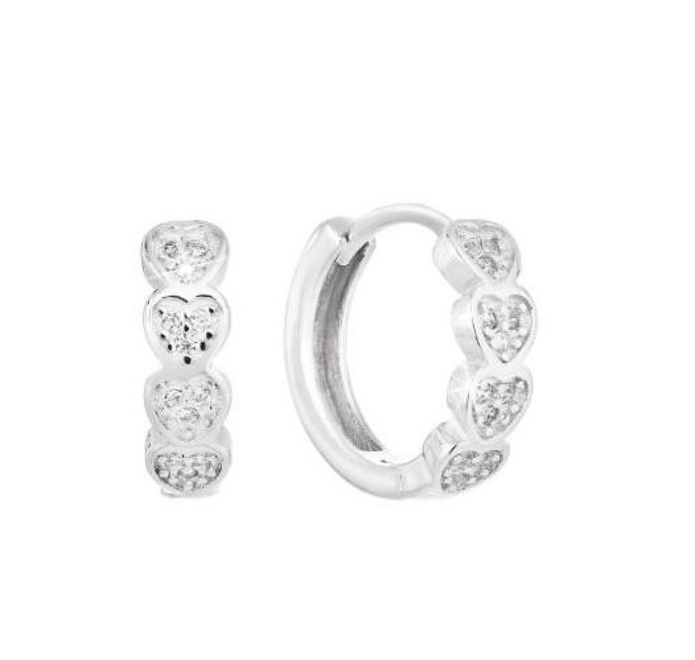 EVOLUTION Ohrring-Set Silver round earrings with hearts 11323.1 von EVOLUTION