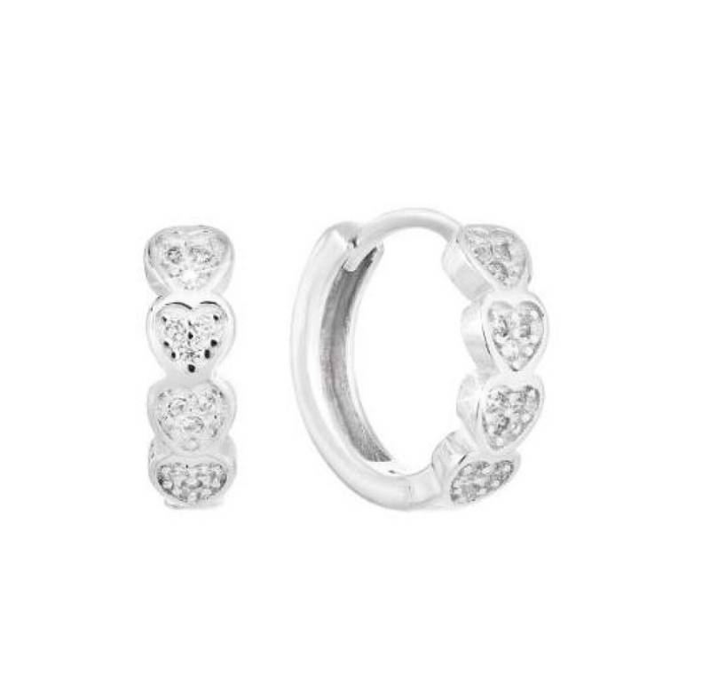 EVOLUTION Ohrring-Set Silver round earrings with hearts 11323.1 von EVOLUTION