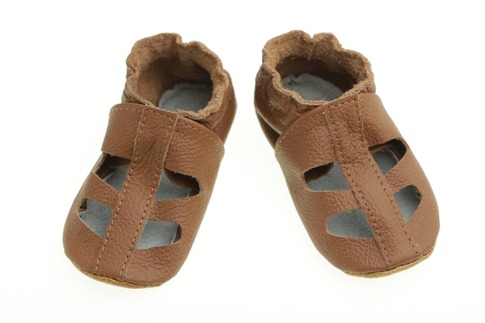 Karamell Leder Baby Sandalen, Herzen/T-Riemen Babyschuhe, Babyschuhe Mit Weicher Sohle, Kleinkind Mokassins, Sommer Säuglings Mädchen, Jungen von EVTODI