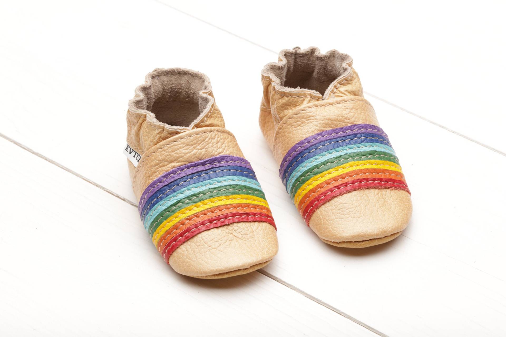 Tan Baby Schuhe, Leder Weiche Sohle Neugeborenen Booties, Säugling/Kleinkind Mokassins, Mädchen, Jungen, Regenbogen Dusche Geschenk, Evtodi von EVTODI