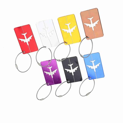 7pcs/Set Aluminiumlegierung Reisegepäck -Beutel -Tags -Tags -Tags Travel Labels Accessoires von EVTSCAN