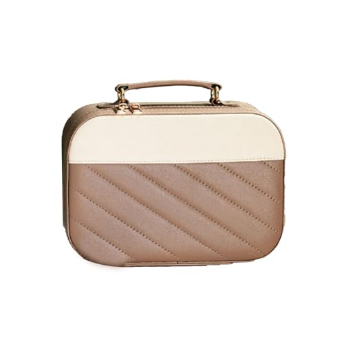 Große Kapazität tragbare Make -up -Reisefall für Frauen Mädchen klein (Khaki Farbe) von EVTSCAN