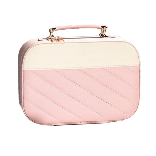 Große Kapazität tragbare Make -up -Reisefall für Frauen Mädchen klein (Rosa) von EVTSCAN
