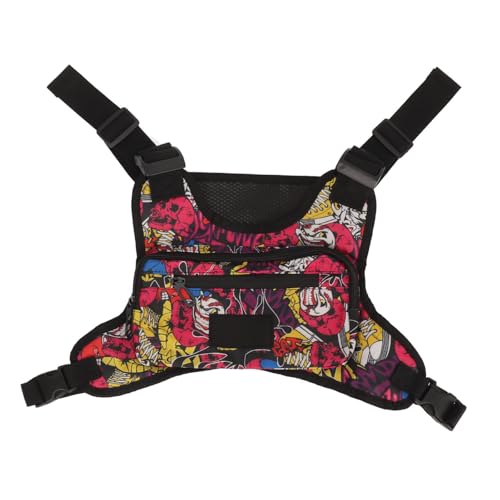 Sport -Chest -Tasche für Männer Frauen Leinwand Multi -Pocket Stylish Leichtes vordere Weste Pack für Trainingsübungen laufend Radfahren farbenfroh von EVTSCAN