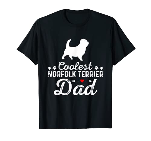 Herren Coolest Norfolk Terrier Papa Lustiger Hund Papa Haustier Hund Familie T-Shirt von EWD Dogs Family Apparel