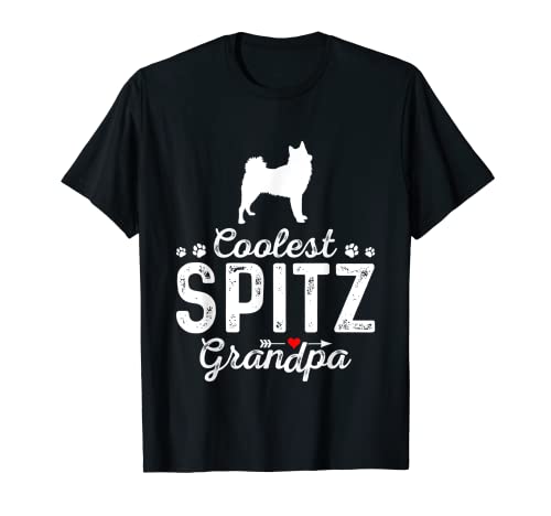 Herren Coolest SPITZ Opa Lustiger Hund Opa Haustier Familie T-Shirt von EWD Dogs Family Apparel