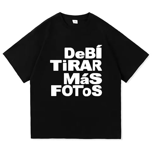 Bad Bunny DeBÍ TiRAR MáS Fotos T Shirt Men Clothing Harajuku Unisex T Shirts for Fans Gifts Black L von EWDrtuiTG