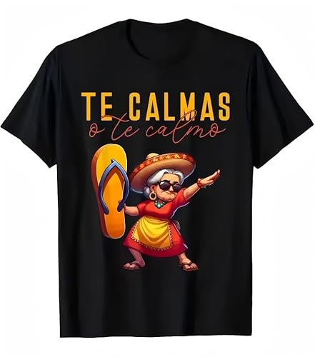 Te Calmas O Te Calmo Relaxed Fit Fun T-Shirt for Moms Black M von EWDrtuiTG