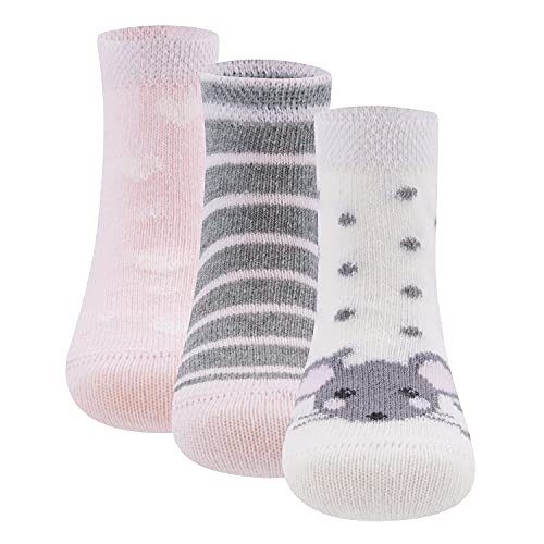 EWERS 3er Pack Maus Kindersocken für Mädchen, MADE IN TURKEY, Socken Mädchensocken Babysocken von EWERS