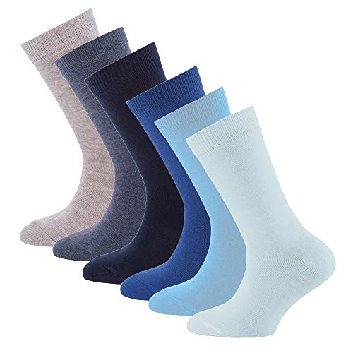 EWERS Kindersocken für Jungen und Mädchen, 6er Pack, MADE IN EUROPE, Socken uni Baumwolle von EWERS