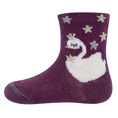 EWERS Schwan Glitzer Kindersocken für Mädchen, MADE IN TURKEY, Socken Mädchensocken von EWERS