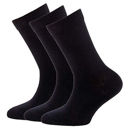 EWERS Socken für Jungen, Mädchen, Damen und Herren handgekettelt 2er Pack, Made in Europe, Baumwolle Uni Damensocken, Herrensocken von EWERS
