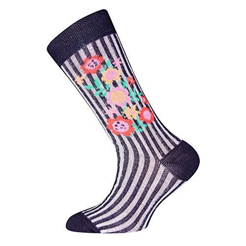 EWERS Blumen Glitzer Kindersocken Mädchen, MADE IN EUROPE, Mädchensocken Baumwollsocken von EWERS