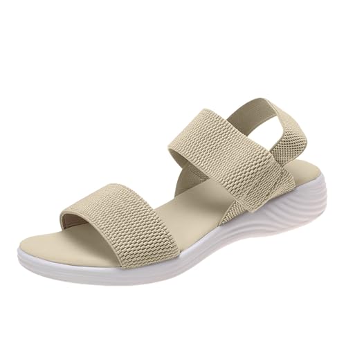 EWFAS Flache Sandalen Damen Sommer - Offene Schuhe Schicke Bequem Latschen Breite Füße Sommerschuhe Sandaletten mit Elastischen Riemen Outdoor Sport Plateau Sandals für Freizeit Alltag EWFAS Flache Sandalen Damen Sommer - Offene Schuhe Schicke Bequem Latschen Breite Füße Sommerschuhe Sandaletten mit Elastischen Riemen Outdoor Sport Plateau Sandals für Freizeit Alltag von EWFAS