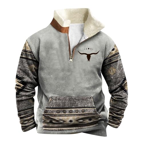 EWFAS Herren Fleece Pullover Warmes Microfleece Sweatshirt Fleecepullover für Winter Fleece Pullover Winter Pulli Warme Sweatshirts von EWFAS