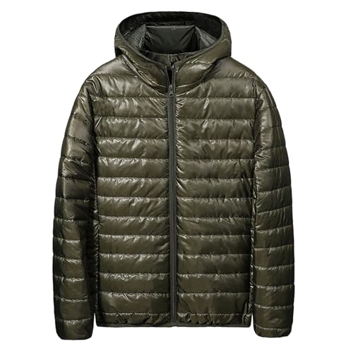 EWFAS Herren Verstaubare, Leichte, Wasserabweisende Pufferjacke Herren Stepp-Jacke in Daunenoptik Outdoorjacke Tolle Übergangs- & Winterjacke Winterjacke Puffer-Jacke von EWFAS