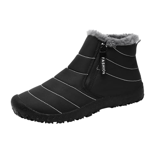 EWFAS Herren Winterschuhe Warm Wasserdicht Barfussschuhe Barefoot Shoes Gefüttert Schneestiefel Winter Outdoor Boots Winterstiefel Herren Winterschuhe Warm Wasserdicht Barfussschuhe von EWFAS