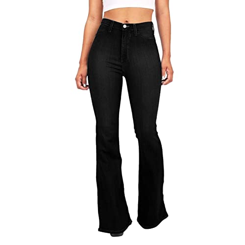 Jeans Hose Damen Mit Löcher Eng Jeans Hosen Frauen Modern Jeanshose Damen Schwarz Skinny Löcher Schwarze Hoch taillierte Schmal sitzende Jeans-Bleistifthose Skinny Jeans von EWFAS