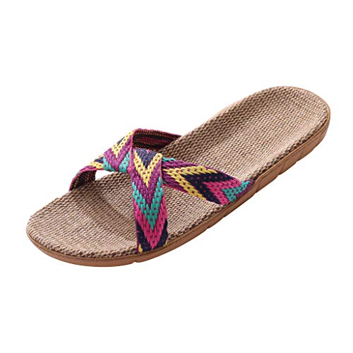 EWFAS Rattan Stroh Slipper Frauen Frühling Sommer Bambus Rattan Flip- Flops Slipper Bohemia Style Flache Slide Sandalen Casual Sommer Strand Schuhe Sommer Wohnungen Rutschen für Unisex Erwachsene EWFAS Rattan Stroh Slipper Frauen Frühling Sommer Bambus Rattan Flip- Flops Slipper Bohemia Style Flache Slide Sandalen Casual Sommer Strand Schuhe Sommer Wohnungen Rutschen für Unisex Erwachsene von EWFAS