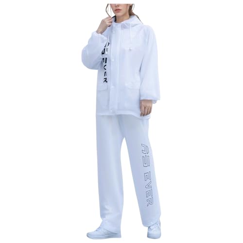 EWFAS Regenanzug Herren Wasserdicht Atmungsaktiv Fahrrad Regenbekleidung Reflektierender Fischen Regenmantel Outdoor Leichter Winddichte Regenjacke+Regenhose Set von EWFAS