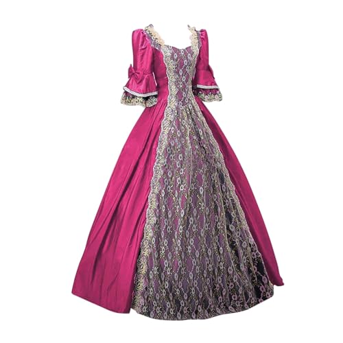 EWFAS Rokoko Viktorianische Kostüme Barock Marie Antoinette Kleider Renaissance Historische Periode Ballkleider Cosplay Kleid Bodenlang Ballkleid Gothic Viktorianisches Kleid von EWFAS