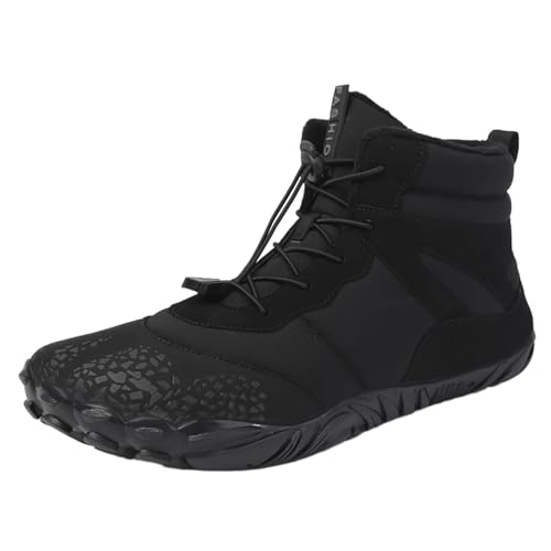 EWFAS Winter Barfußschuhe Damen Herren Wasserdicht Schnell Trocknend Traillaufschuhe Wanderschuhe Zehenschuhe Hohe Warme und rutschfeste Stiefel von EWFAS