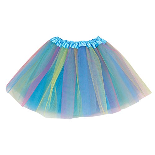 Mädchen Regenbogen Tüllrock Rock Tütü Bunte Lagen Regenbogen Party Mädchen Tutu Rock Tüll Glitter Star Prinzessin Ballett Kleid Ballett Tanzen Kleid Bunt Ballettrock Ballett Tanz Tutu Rock von EWFAS