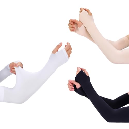 3 Paar Unisex-Ärmlinge, Kühlung UPF 50+ Arm Sleeve, Atmungsaktiv Arm Ärmel, Armstulpen im Freien Sport, Armsleeve 3 Paar Unisex-Ärmlinge, Kühlung UPF 50+ Arm Sleeve, Atmungsaktiv Arm Ärmel, Armstulpen im Freien Sport, Armsleeve von EWOECUI